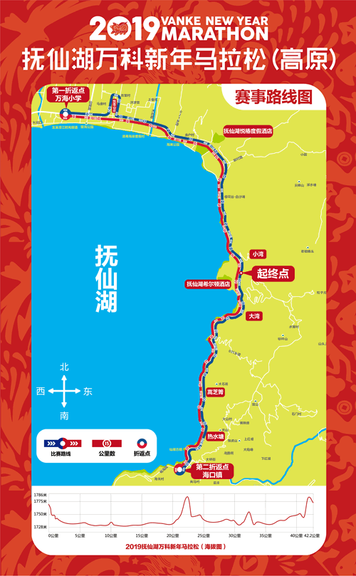 2019抚仙湖新年马拉松线路图一览